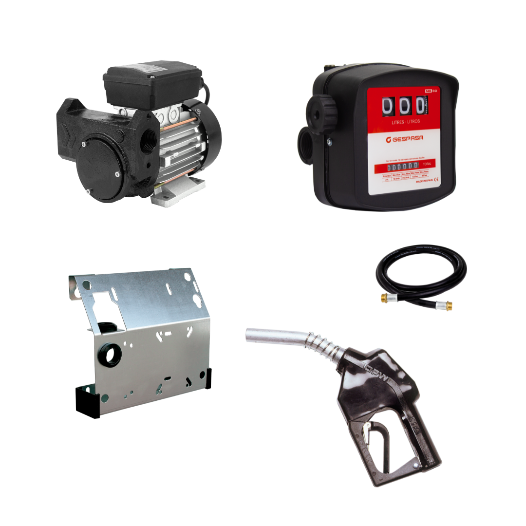 Bomba IRON-50 230 + soporte universal + manguera racorada 4m + pistola automática